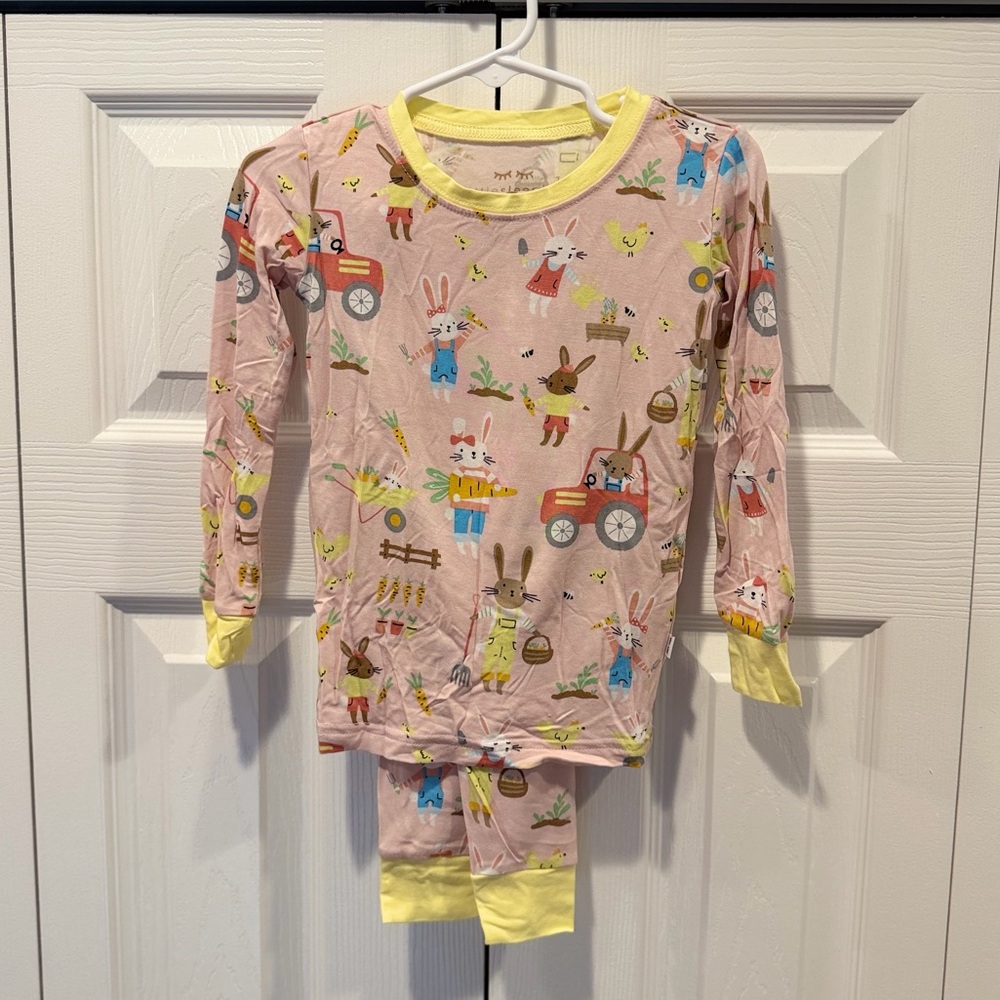 Little Sleepies Pink Bunny Pajama Set
